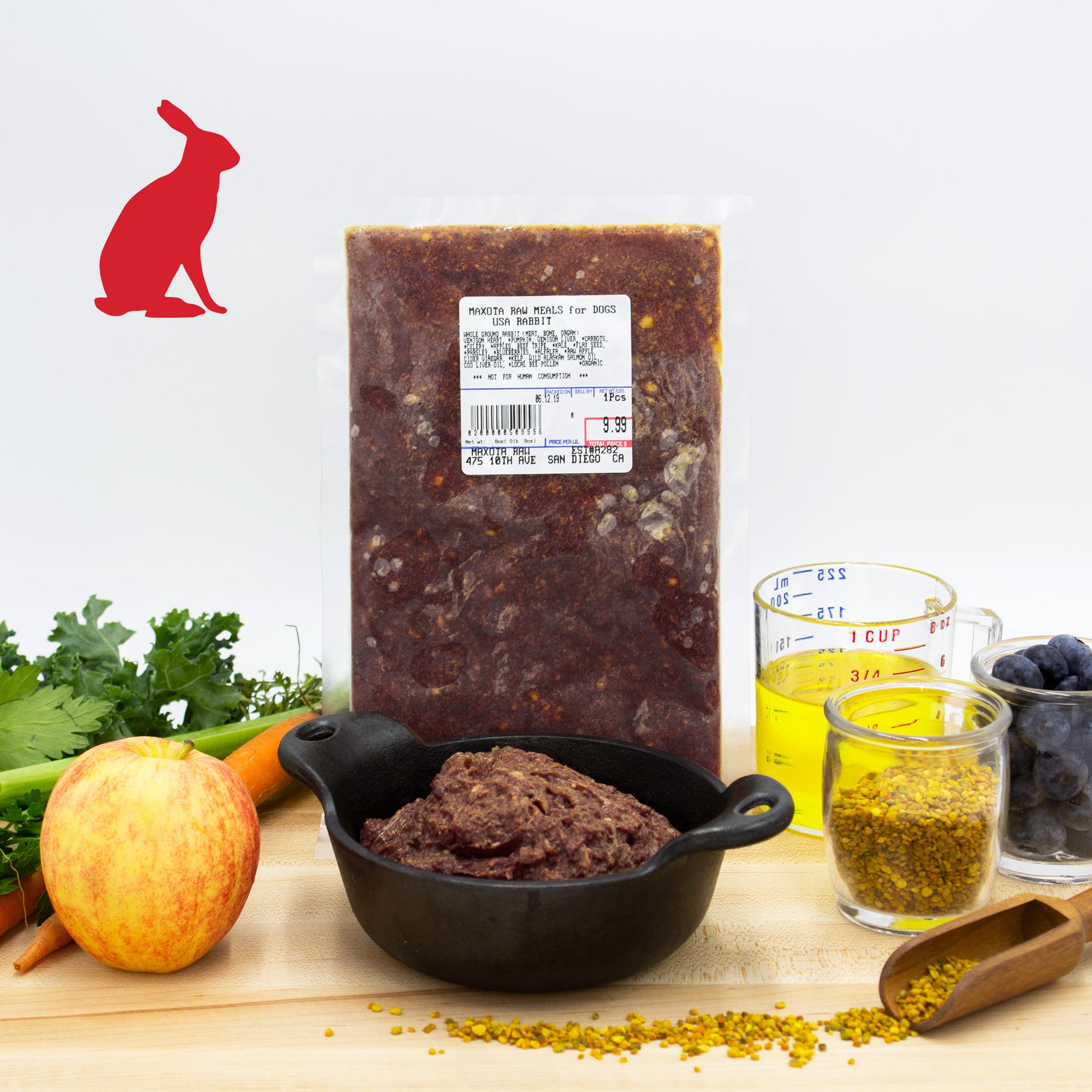 Maxota Raw Dog Food: Hand-Crafted in San Diego - Rabbit Recipe
